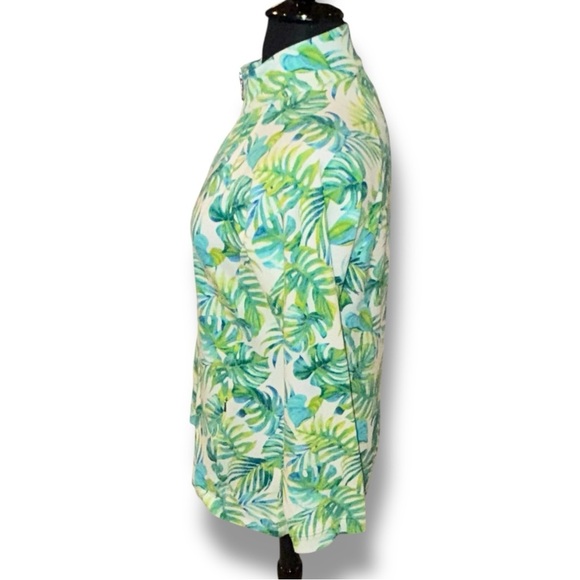 TOMMY BAHAMA Aruba La Playa Palms Full-Zip Sweatshirt - XL White/Green - Picture 3 of 15